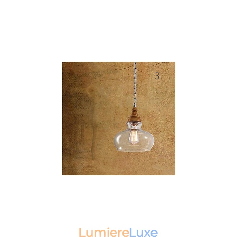Lampes et lanternes en cristal effet grain de bois pour café