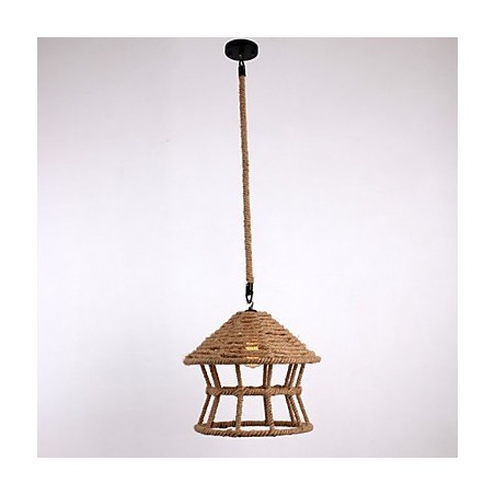Suspension Rope 1 lumière de style contemporain et campagnard Suspension Rope 1 lumière de style contemporain et campagnard