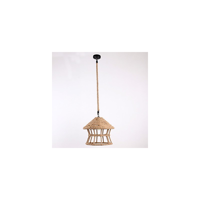 Suspension Rope 1 lumière de style contemporain et campagnard