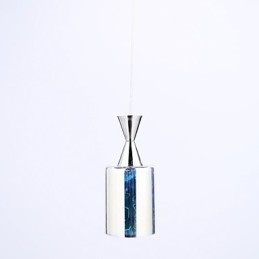 Lampe suspendue chromée Dream gravée au laser L
