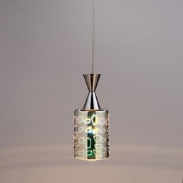 Lampe suspendue chromée Dream gravée au laser L