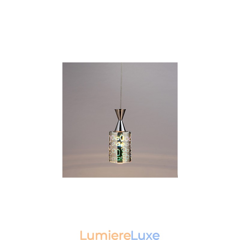 Lampe suspendue chromée Dream gravée au laser L