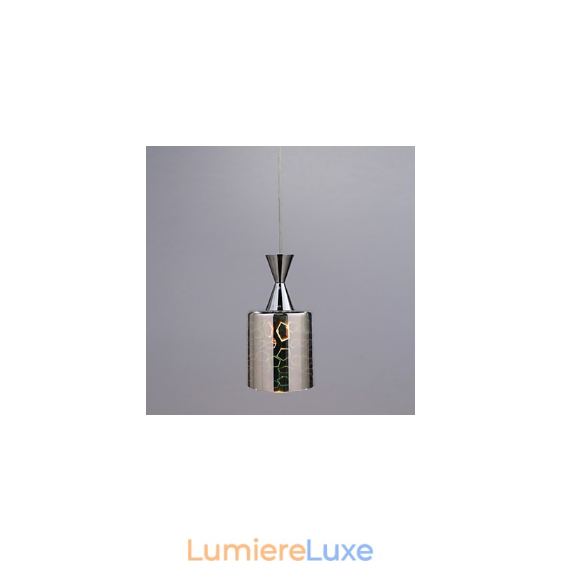 Lampe suspendue chromée Dream gravée au laser L