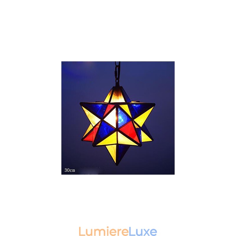 Lampe suspendue moderne en forme d'étoiles, style artistique et créatif, 30 cm