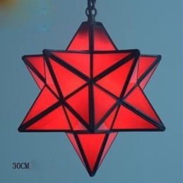 Lampe suspendue moderne en forme d'étoiles, style artistique et créatif, 30 cm