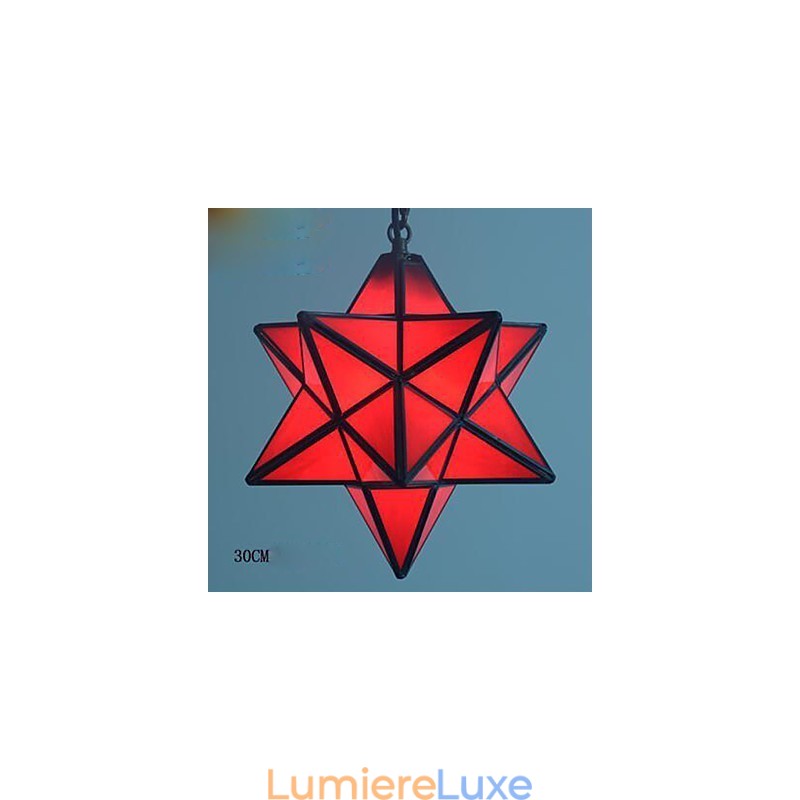Lampe suspendue moderne en forme d'étoiles, style artistique et créatif, 30 cm