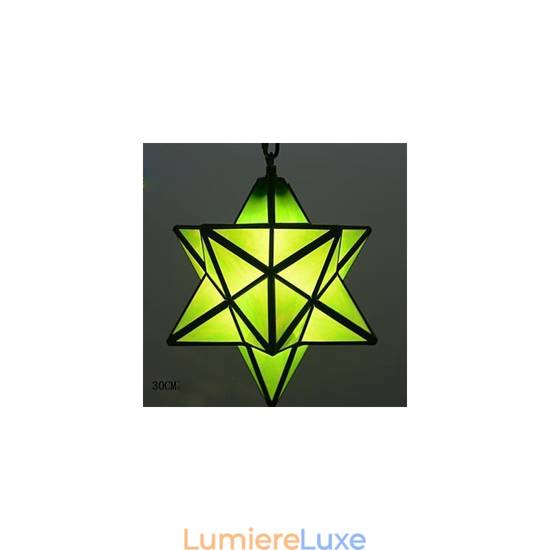 Lampe suspendue moderne en forme d'étoiles, style artistique et créatif, 30 cm