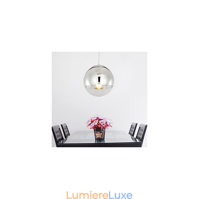 Suspension à 1 lumière en forme de boule