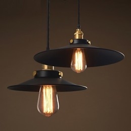 Suspension rétro classique de style européen en métal avec diamètre d'ampoule