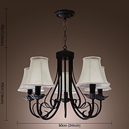 Lustre traditionnel classique en laiton antique