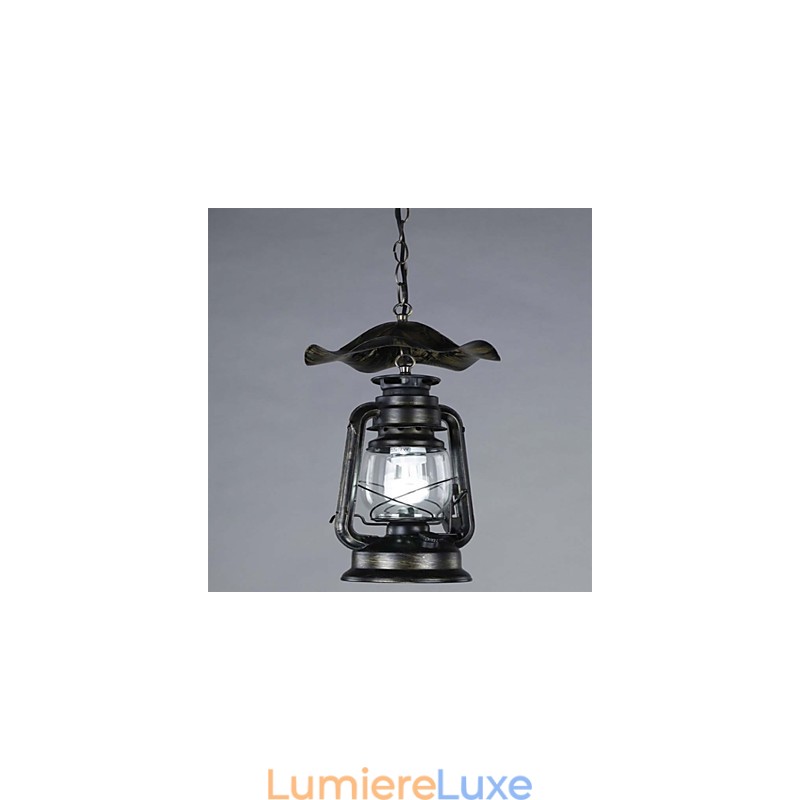Suspension lanterne vintage en laiton à 1 lumière