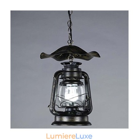 Suspension lanterne vintage en laiton à 1 lumière Suspension lanterne vintage en laiton à 1 lumière