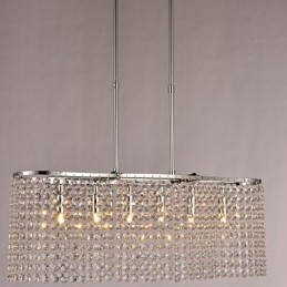 Suspension moderne contemporaine en cristal électroplaqué