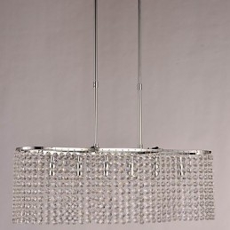 Suspension moderne contemporaine en cristal électroplaqué