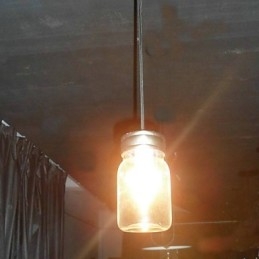 Suspension minimaliste moderne à 1 lumière en forme de bouteille