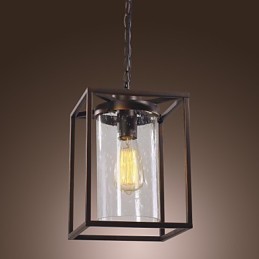 Lanterne suspendue galvanisée de style mini, style classique vintage traditionnel, pour salle à manger