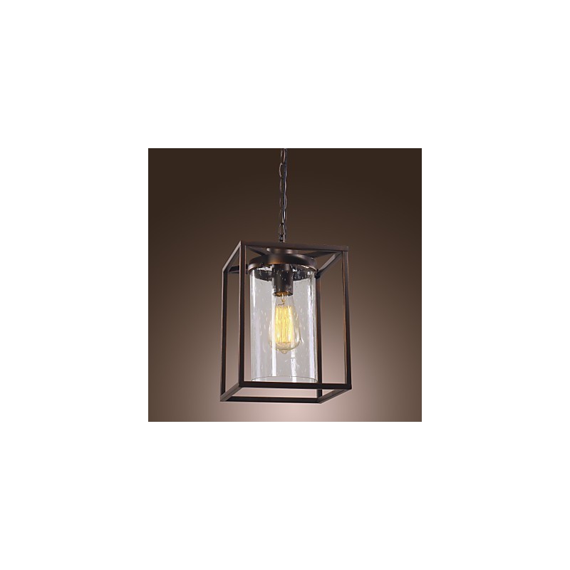 Lanterne suspendue galvanisée de style mini, style classique vintage traditionnel, pour salle à manger