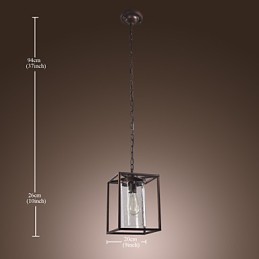 Lanterne suspendue galvanisée de style mini, style classique vintage traditionnel, pour salle à manger