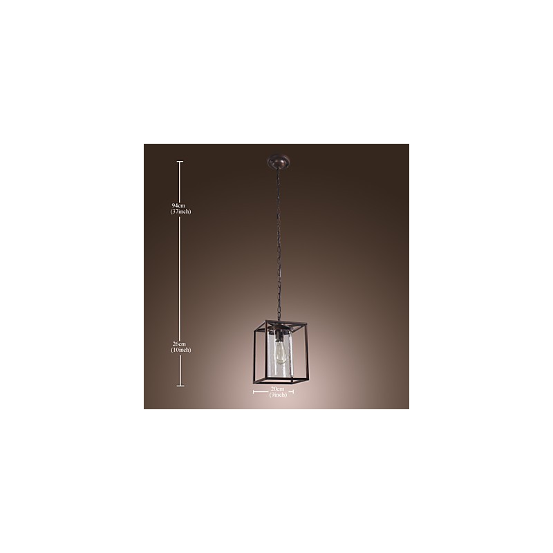 Lanterne suspendue galvanisée de style mini, style classique vintage traditionnel, pour salle à manger