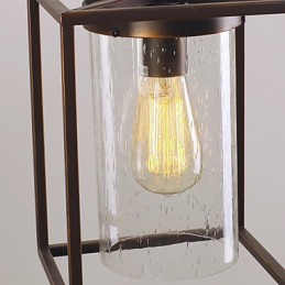 Lanterne suspendue galvanisée de style mini, style classique vintage traditionnel, pour salle à manger