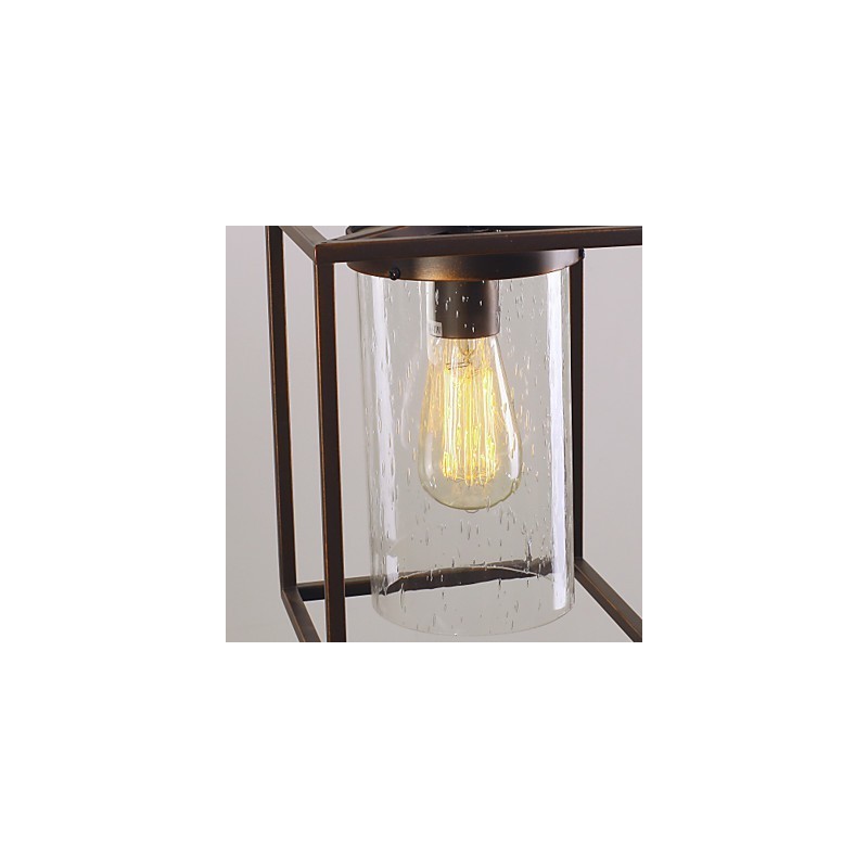Lanterne suspendue galvanisée de style mini, style classique vintage traditionnel, pour salle à manger