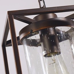Lanterne suspendue galvanisée de style mini, style classique vintage traditionnel, pour salle à manger