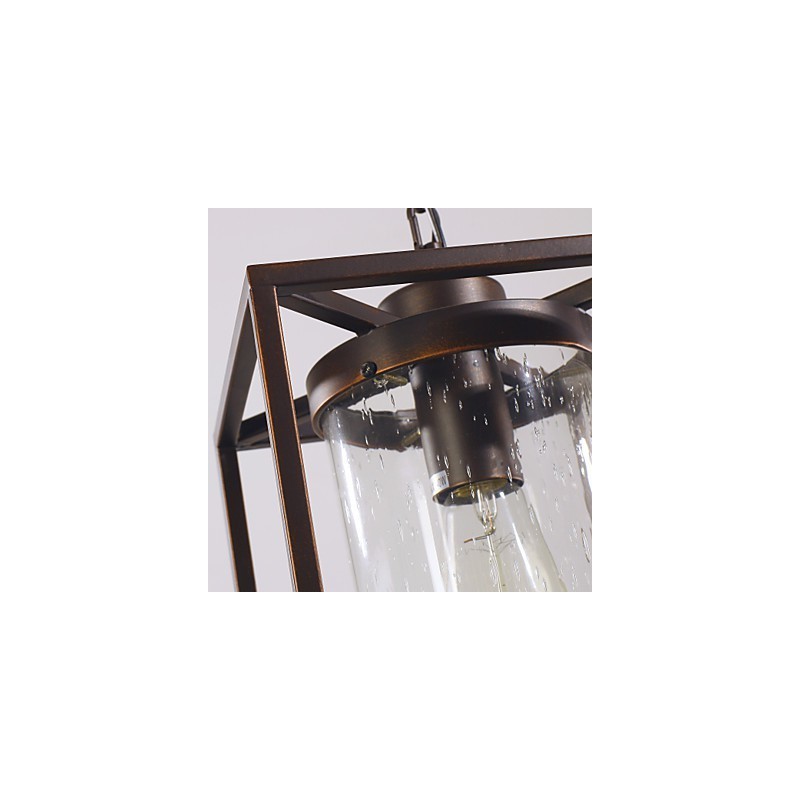 Lanterne suspendue galvanisée de style mini, style classique vintage traditionnel, pour salle à manger