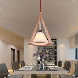 Lustre en bois de style design Lustre élégant de style contemporain