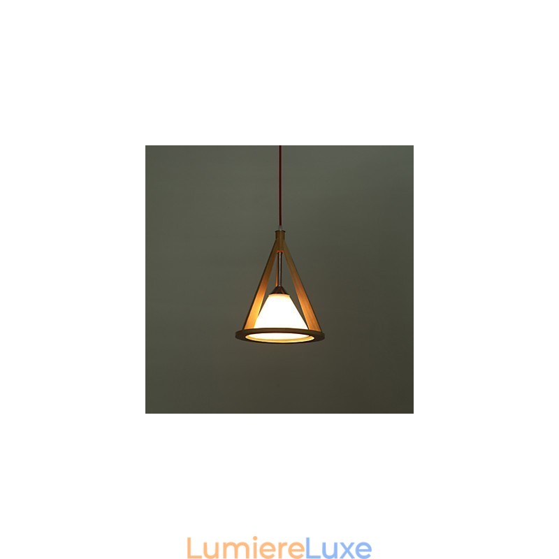 Lustre en bois de style design Lustre élégant de style contemporain