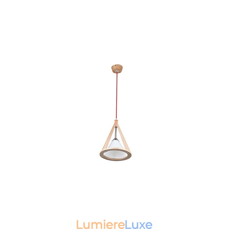 Lustre en bois de style design Lustre élégant de style contemporain