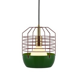 Mini lampe suspendue artistique en toile d'araignée, 1 lumière, finition moderne et simple, noir, blanc, vert, rouge, acier au carbone