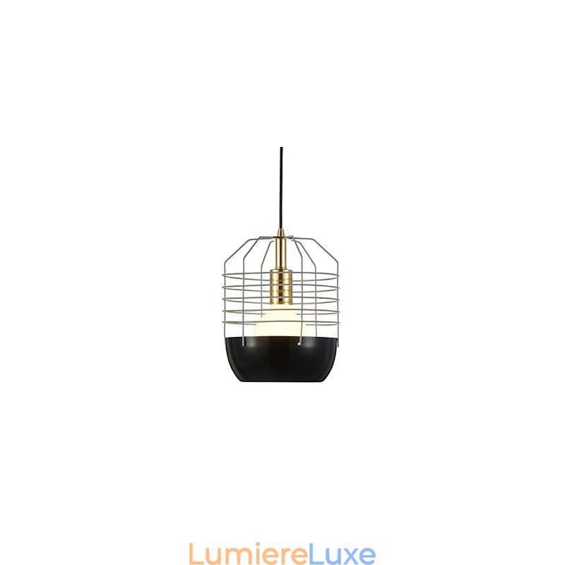 Mini lampe suspendue artistique en toile d'araignée, 1 lumière, finition moderne et simple, noir, blanc, vert, rouge, acier au carbone