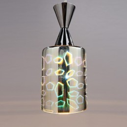 Lampe suspendue chromée gravée au laser Dream