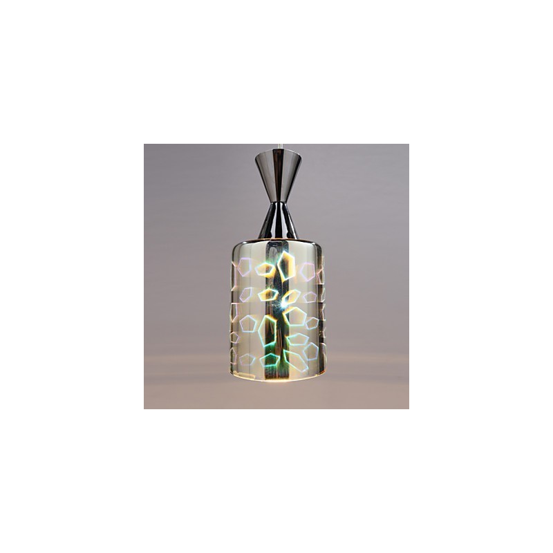 Lampe suspendue chromée gravée au laser Dream
