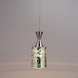 Lampe suspendue chromée gravée au laser Dream