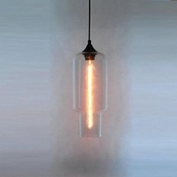 Suspension moderne en verre au design bulle marron