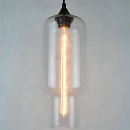 Suspension moderne en verre au design bulle marron