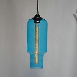 Suspension moderne en verre au design bulle marron