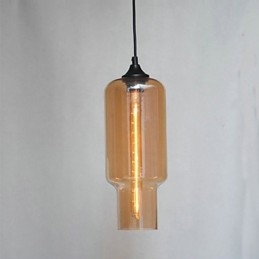Suspension moderne en verre au design bulle marron