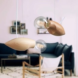 Lampe à suspension en forme d'abeilles en bois, individualité artistique, création, restauration des anciennes méthodes de fabrication