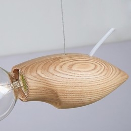 Lampe à suspension en forme d'abeilles en bois, individualité artistique, création, restauration des anciennes méthodes de fabrication