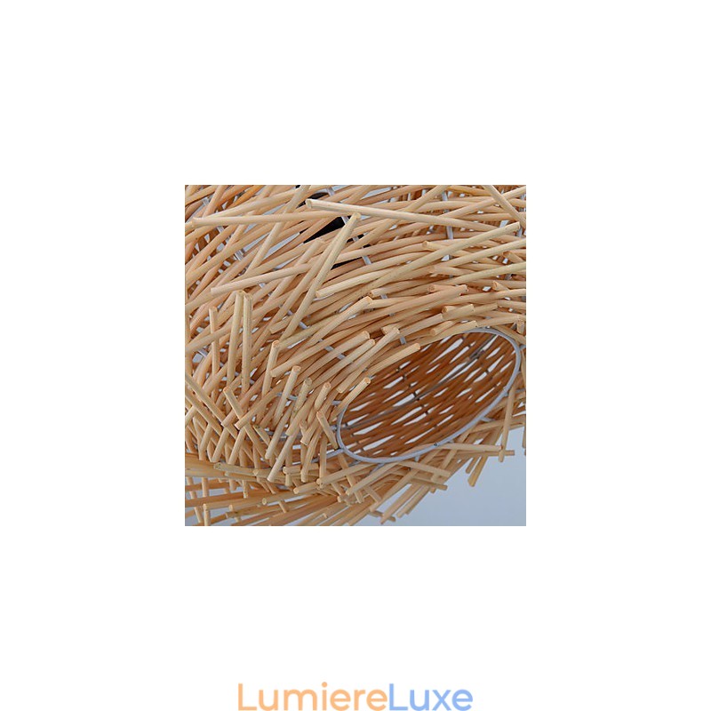 Lustre Mini Style Lanterne Bois Bambou