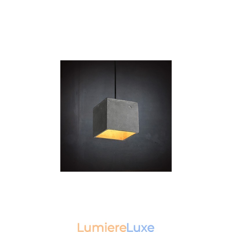 Lampe suspendue en ciment rétro contemporaine et décontractée
