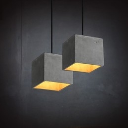 Lampe suspendue en ciment rétro contemporaine et décontractée