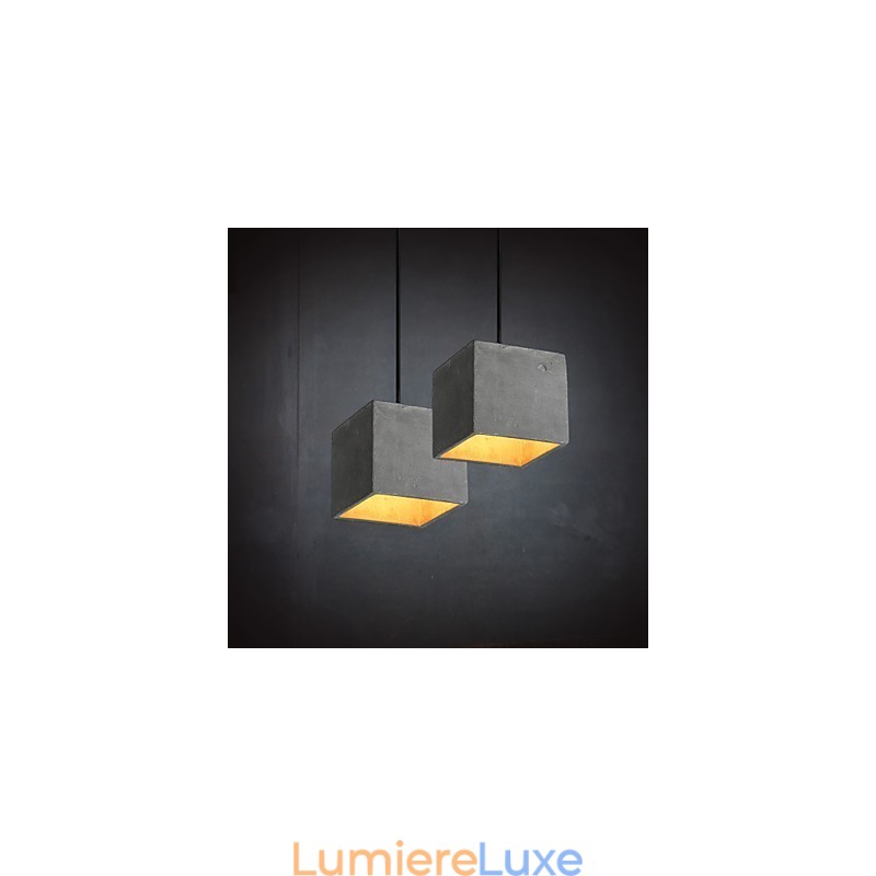 Lampe suspendue en ciment rétro contemporaine et décontractée