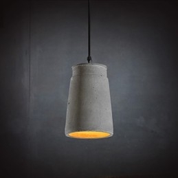 Lampe suspendue en ciment rétro contemporaine et décontractée