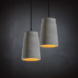 Lampe suspendue en ciment rétro contemporaine et décontractée