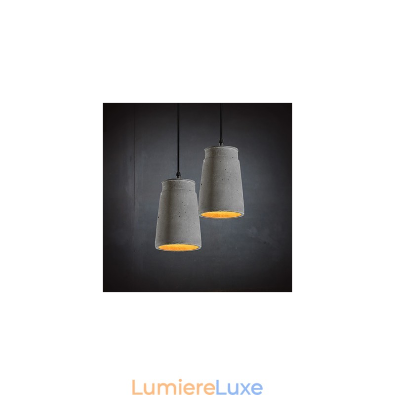 Lampe suspendue en ciment rétro contemporaine et décontractée