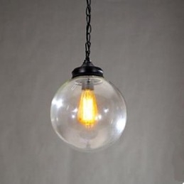 Lustre en verre sphérique, luminaire suspendu pour la maison