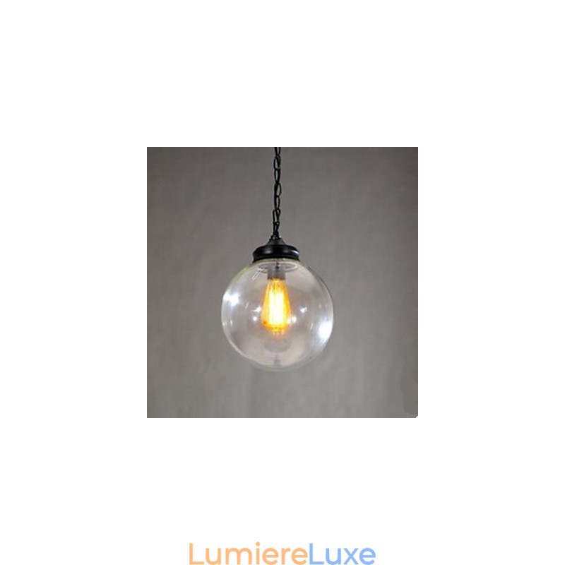 Lustre en verre sphérique, luminaire suspendu pour la maison